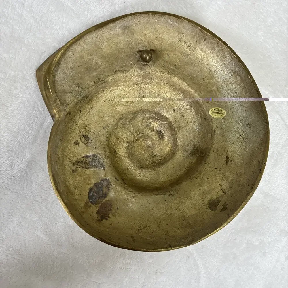 Vintage Brass Starfish & Nautilus Wall Hanging Nautical Sea Beach Decor Heavy